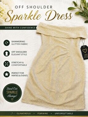 Marina Off Shoulder Shimmer Cocktail Dress Size 12 NWT IVY/GD